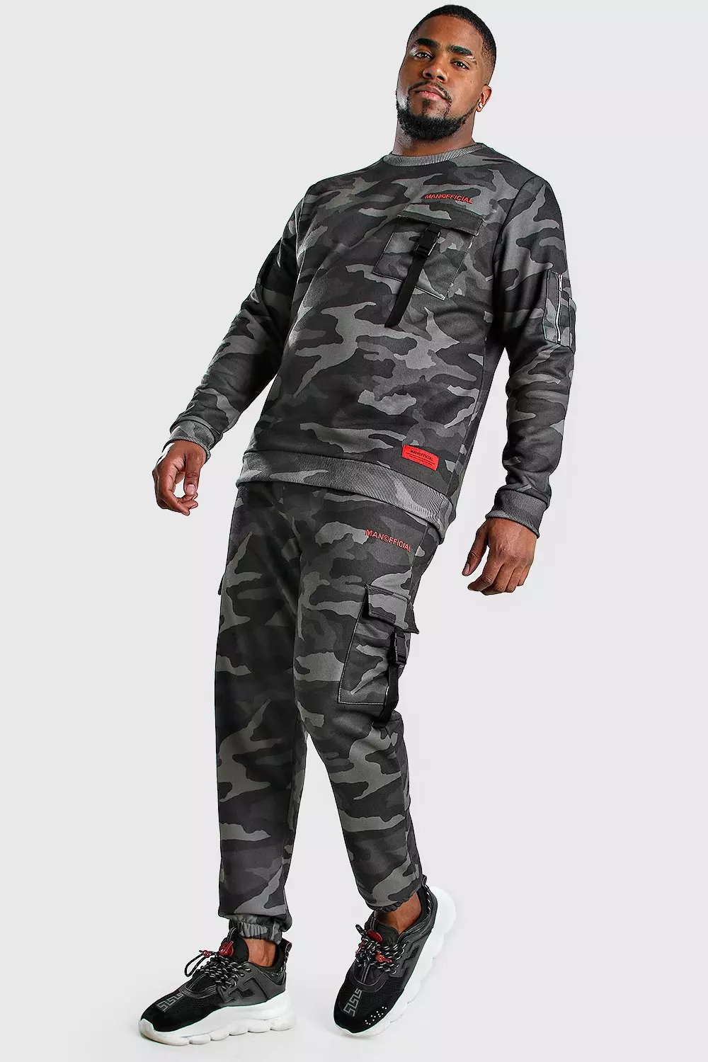 Boohooman sales camo tracksuit